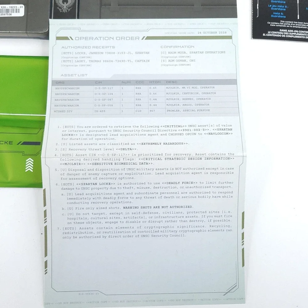 Halo 5 Guardians Limited Edition Xbox One Steelbook and Inserts Only READ